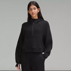 Lululemon 1/2 Zip Oversized Scuba Hoodie, M/L, Black